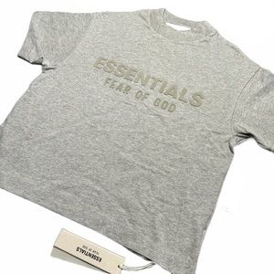 Kids Fear of God Essentials Dark Heather Oatmeal T-Shirt Item# 5658315